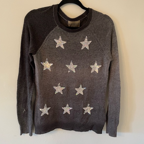 Wildfox White Label Sequin Star Sweater - Picture 1 of 4